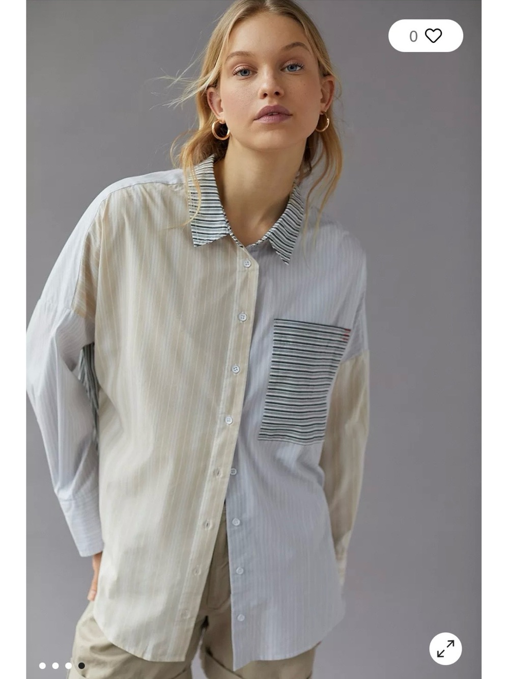 Urban Outfitters BDG Frankie Printed Oversized Shirt Small